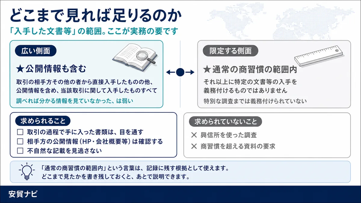 どこまで見れば足りるのか