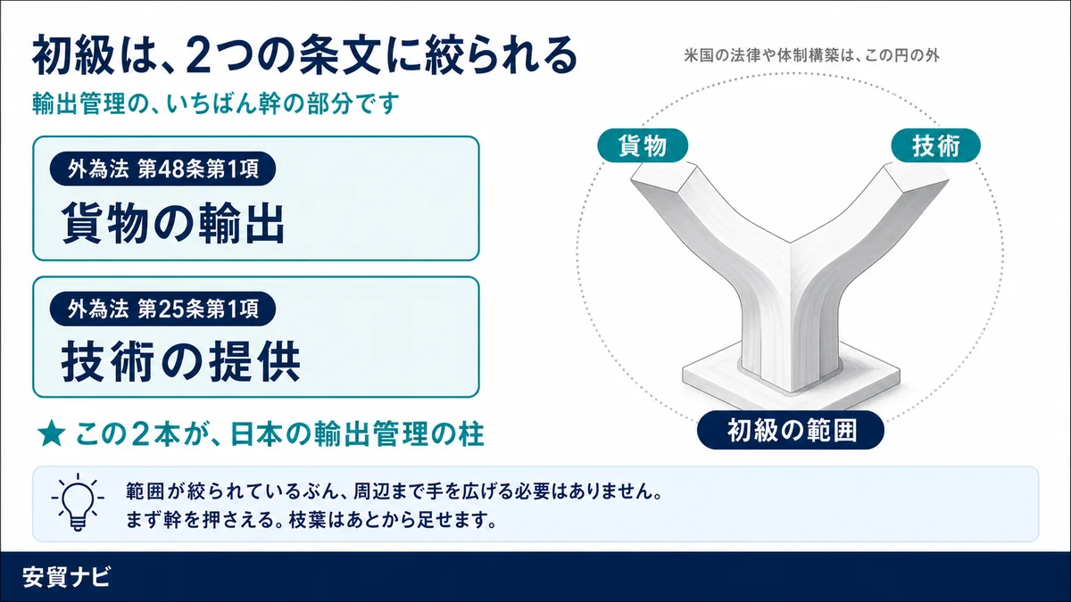 初級は、2つの条文に絞られる